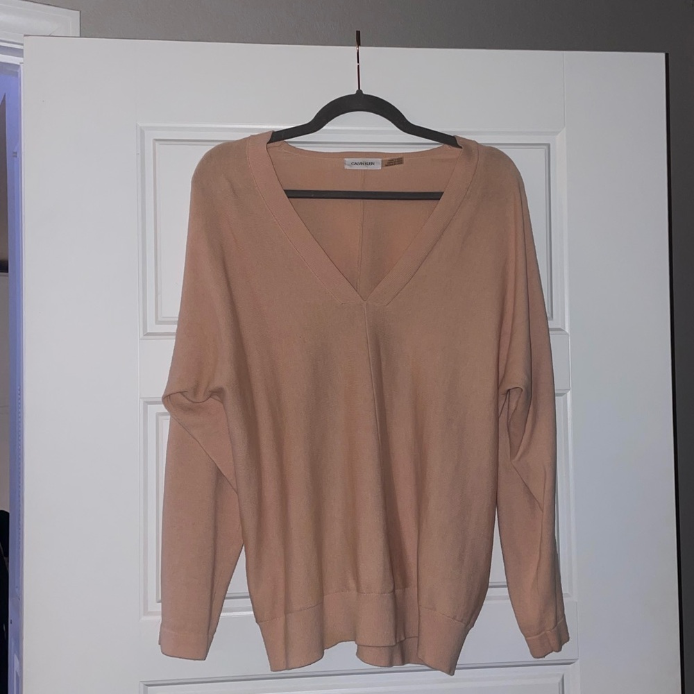 Calvin Klein Women's V-Neck Sweater - Blush